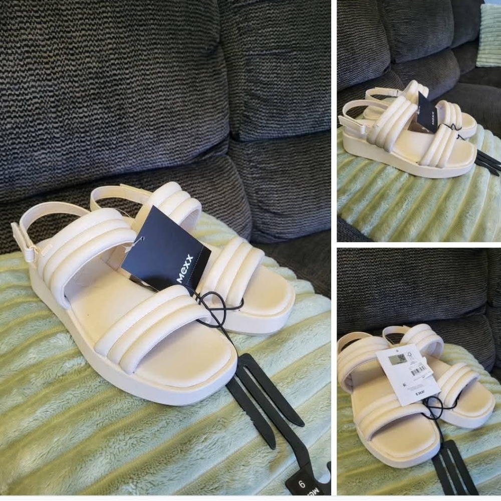 Cream Sandals with Straps